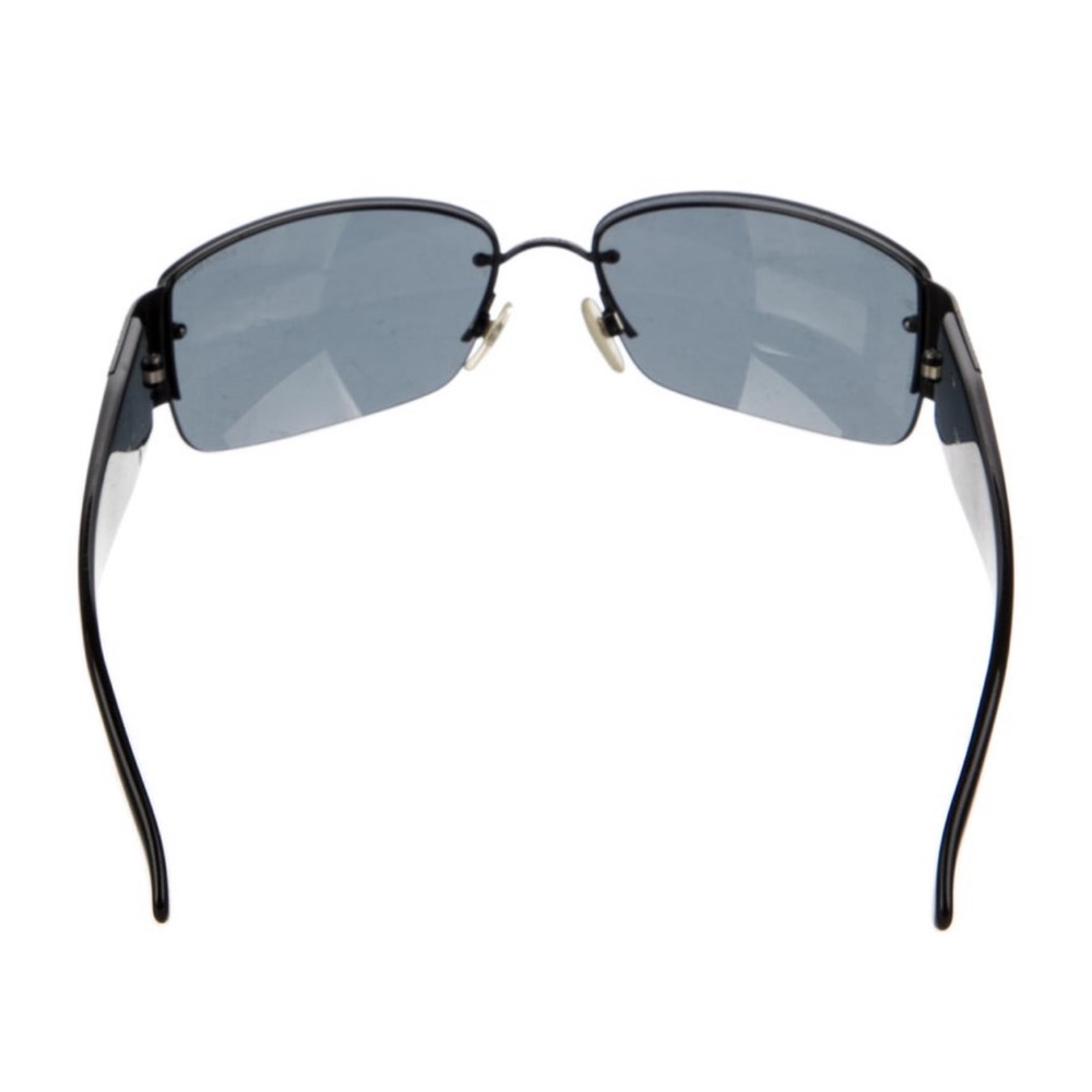 Black Chanel Interlocking Cc Logo Shield Sunglass… - image 3
